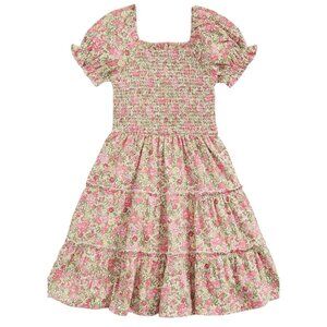 Polo Ralph Lauren Floral Smocked Cotton Jersey Dress Size XL (16) Floral Print